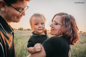 Justine and her family 