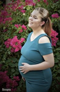 Pregnant young mom to be